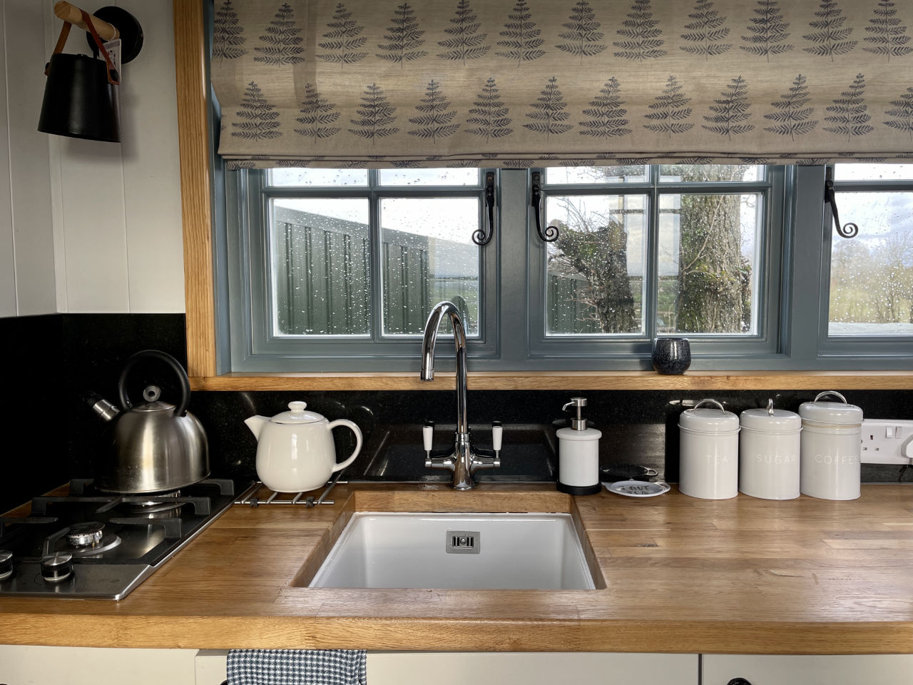 Skylark Shepherds Hut Kitchen Sink