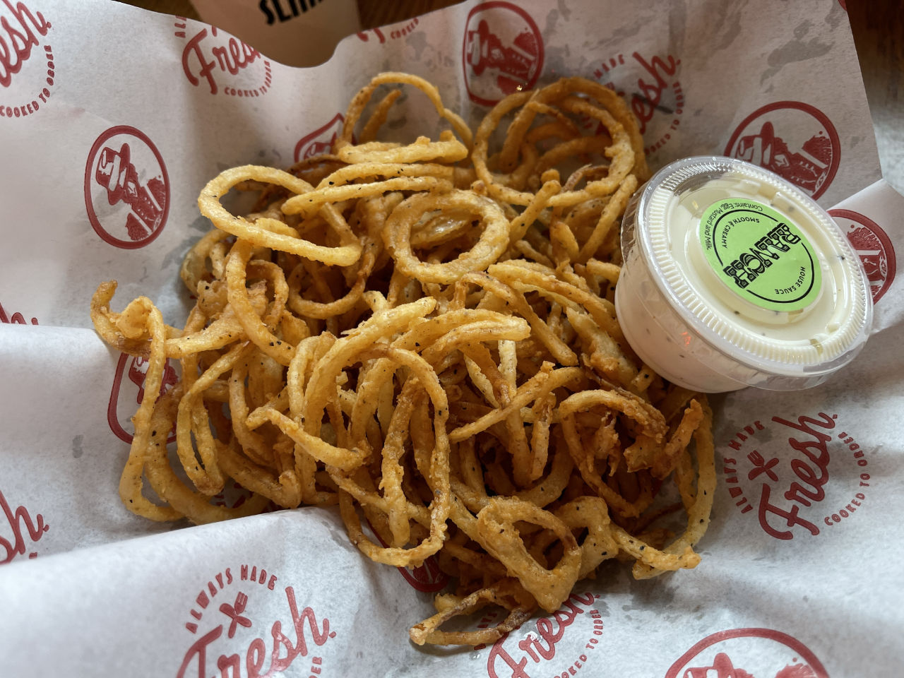 Onion Fries with Ranch Sauce