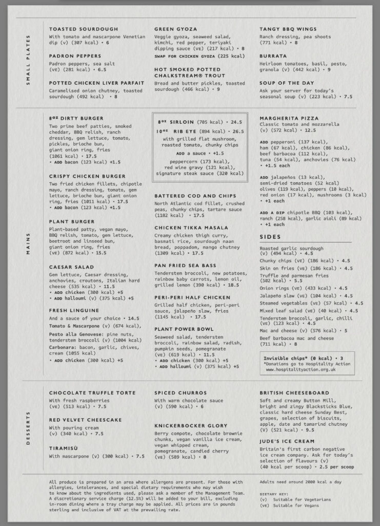 Lunch & Dinner Menus at Neil’s Bar & Lounge and Seasons Restaurant at