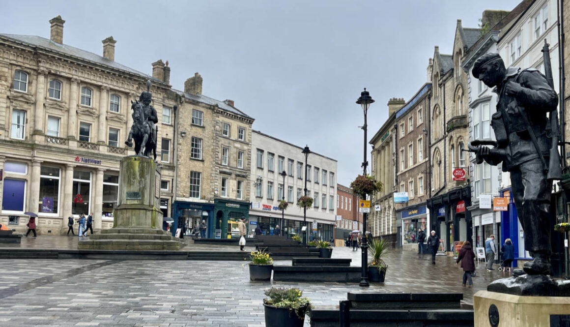 Durham Market Place Statues Featured