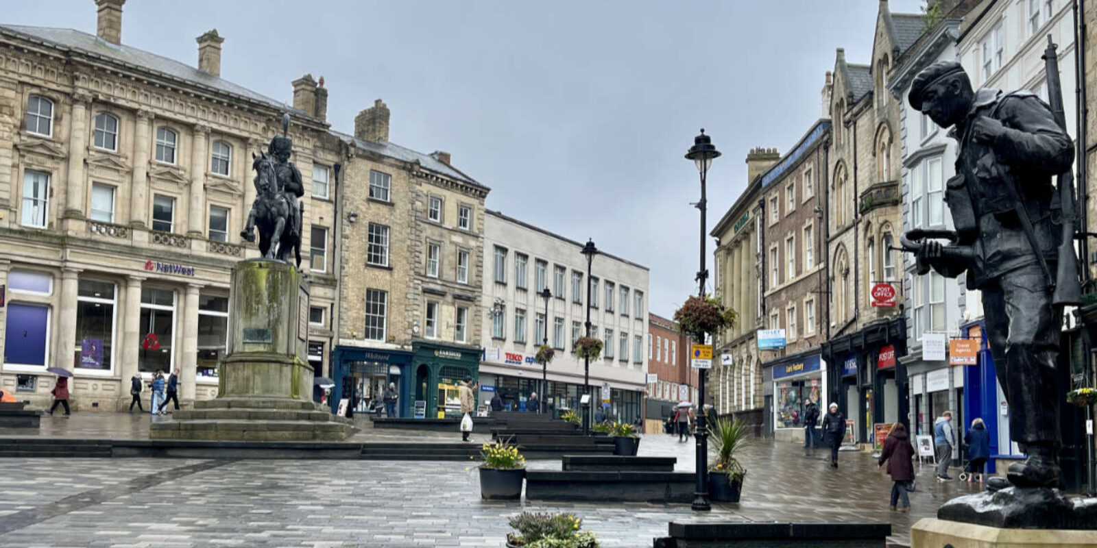 Durham Market Place Statues Featured