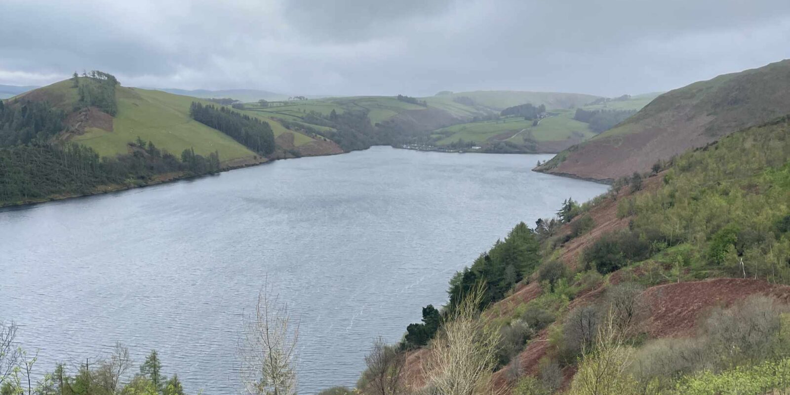 Clywedog Reservoir Featured Landscape View